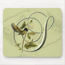 Oiseau chanteur S initial Tapis De Souris