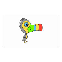 Oiseau coloré de toucan cartes de visite professionnelles