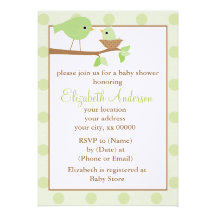 Oiseau de bébé dans un nid cartons d'invitation