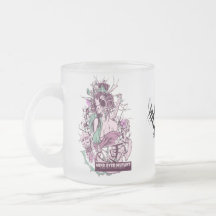 Oiseau de Bitch'n de tasse en verre givré des conc