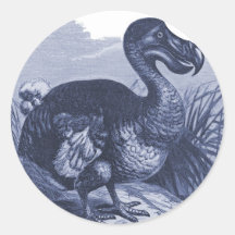 Oiseau de dronte autocollants ronds