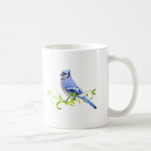 Oiseau de geai bleu tasse à café