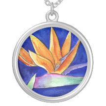 Oiseau de pendentif de collier d'art de fleur de p
