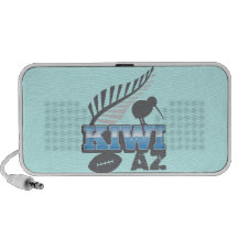 Oiseau de rugby du KIWI AZ et fougère argentée Haut-parleur Ordinateur Portable
