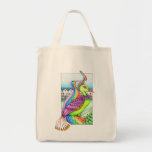 Oiseau d'imaginaire sur un sac fourre-tout à arc-e