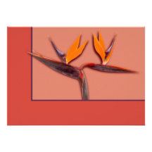 Oiseau du paradis invitations personnalisées