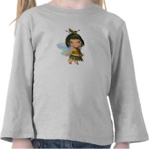 Oiseau féerique de fille de filles de T-shirt peti