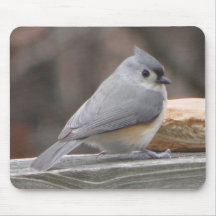 Oiseau Mousepad de mésange tuftée Tapis De Souris