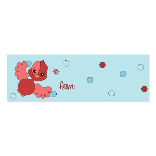 Oiseau rouge de flottement to/from des étiquettes modèles de cartes de visite