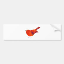 Oiseau rouge mignon adhésifs pour voiture
