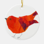 Oiseau rouge mignon décoration de noël