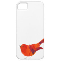 Oiseau rouge mignon étuis iPhone 5