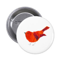 Oiseau rouge mignon pin's