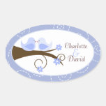 Oiseau tourbillonnant (bleu) épousant l'autocollan