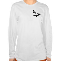 oiseau-vol-silhouette t-shirts
