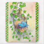 OISEAUX BLEUS HEUREUX par SHARON SHARPE Tapis De Souris