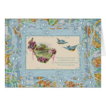 Oiseaux bleus vintages de carte meilleurs voeux