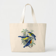 Oiseaux chanteurs floraux vintages habillement et  sac fourre-tout
