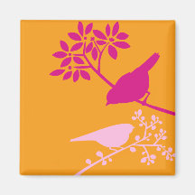 Oiseaux colorés magnets
