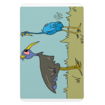 Oiseaux de bande dessinée sur un aimant magnets rectangulaire