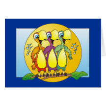 Oiseaux de chant bande dessinée cartes de vœux