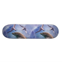 Oiseaux de dauphin et de plongée skateboards customisés