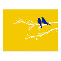 oiseaux de mod carte postale