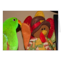 Oiseaux de thanksgiving carte de vœux