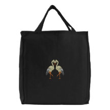 Oiseaux décoratifs de jumeau de grue sac de toile