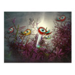 Oiseaux drôles d'amour de papeterie de carte posta