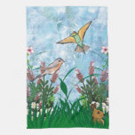 Oiseaux et floral serviettes pour les mains