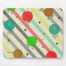 Oiseaux géniaux Mousepad rayé Tapis De Souris