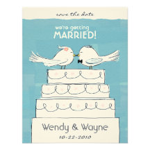 Oiseaux jeune mariée de gâteau de mariage et invit