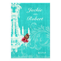 Oiseaux les épousant vintages de lustre de RSVP bl invitations