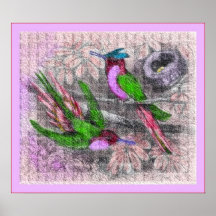 Oiseaux Affiche