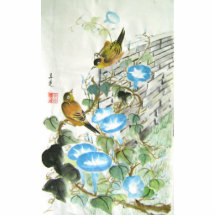 oiseaux sur le mur photo en découpe