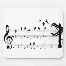 Oiseaux sur un mousepad de score tapis de souris