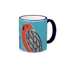oiseaux tricotant la tasse