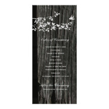 Oiseaux vintages en bois rustiques épousant le pro carte double customisable