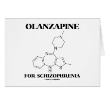 Olanzapine pour la schizophrénie (molécule chimiqu cartes de vœux