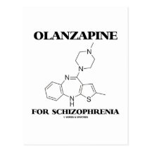 Olanzapine pour la schizophrénie (molécule chimiqu carte postale
