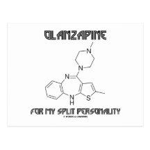 Olanzapine pour ma double personnalité (chimie) carte postale