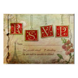 Old-fashioned RSVP Carte De Visite