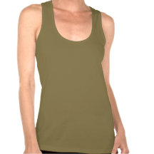 Olive de dessus de T-shirt de Racerback des femmes