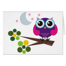 Oliver, le hibou carte de vœux