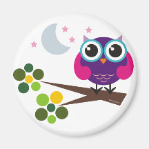 Oliver le hibou personnalisable aimants