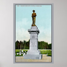 Olympia vintage WA du monument du soldat Posters