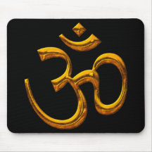 OM, effet de vieil or/Mousepad Tapis De Souris