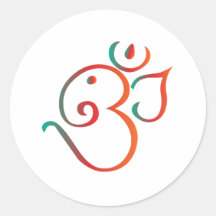 OM-ganpati-vert-orange Adhésif