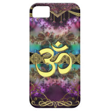OM-Symbole en métal d'or sur la tapisserie de frac Coque Case-Mate iPhone 5